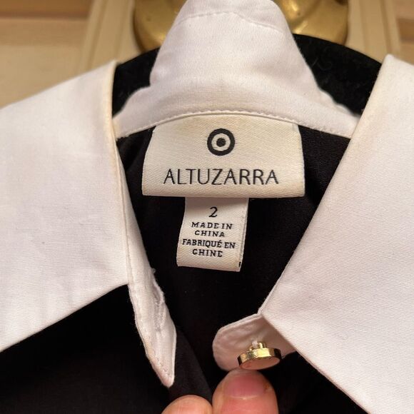 Altuzarra for Target Black and White Long Sleeve Dress - Picture 2 of 11